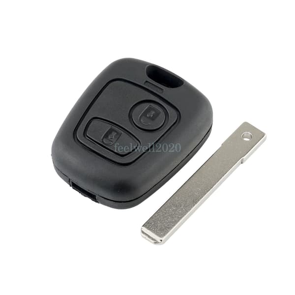 For Peugeot 107 207 307 2 Button Remote Key Fob Case VA2 Blade & Switch Battery