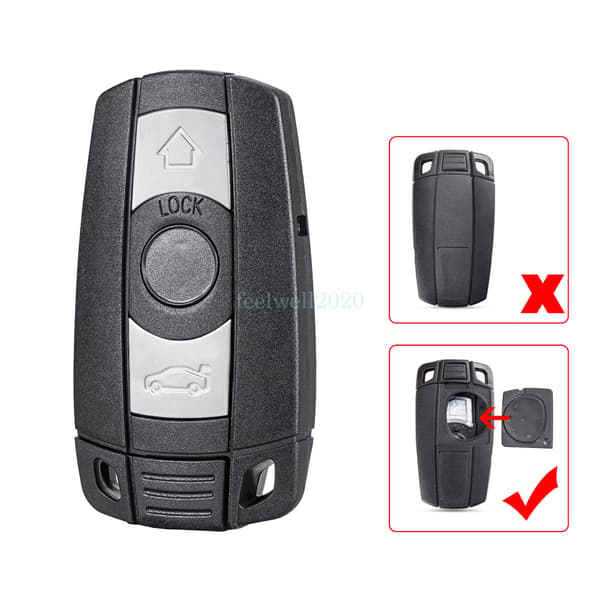 Car Key Fob Case + Battery For BMW 3 Series E90 E91 E92 E93 2005 2006 2007 2008