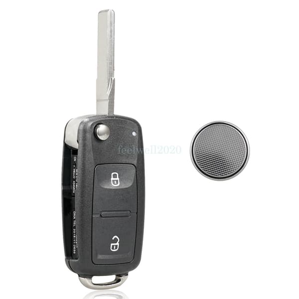 For VW Amarok 2010 2011 2012 - 2019 2020 2 Button Remote Flip Key Fob Shell Case