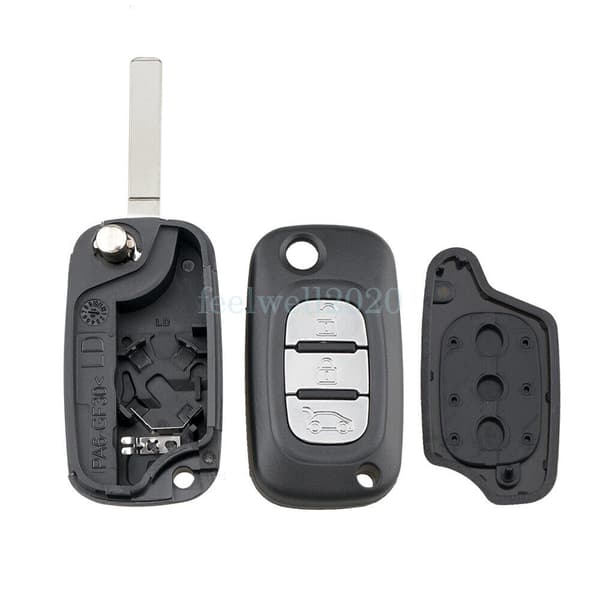 3 BUTTON CAR KEY FOB CASE SHELL FOR RENAULT KANGOO CLIO MEGANE MODUS REPLACEMENT