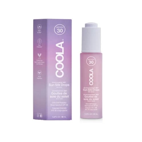 Coola Sun Silk Drops SPF 30 Sunscreen Defence 30ml Organic Blue Light