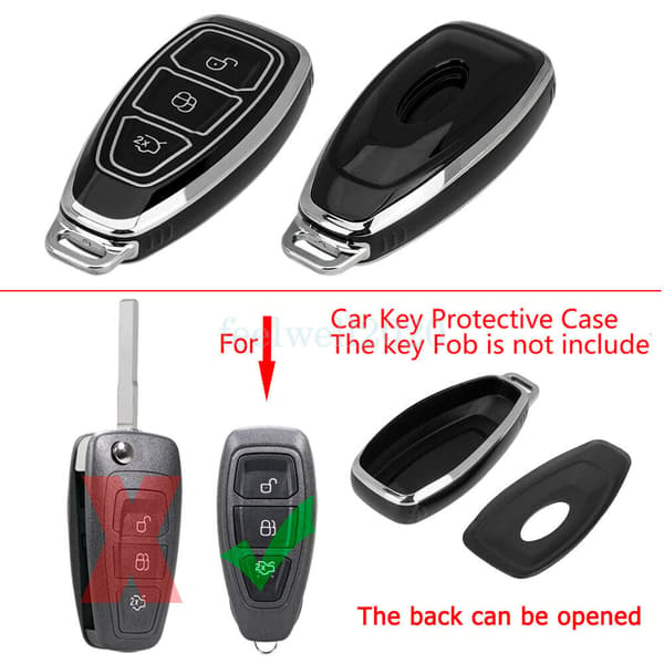3 Button Remote Key Fob Case Protective Cover For Ford Kuga B-Max C-Max S-Max