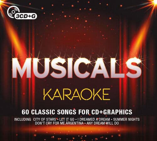 Various Artists : Musicals Karaoke CD Box Set 3 discs (2017) Pre-Owned