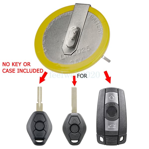 2 Remote key fob LIR2025 Battery For BMW 3 5 7 X3 X5 E46 E38 E39 E53 E60 E61 E83