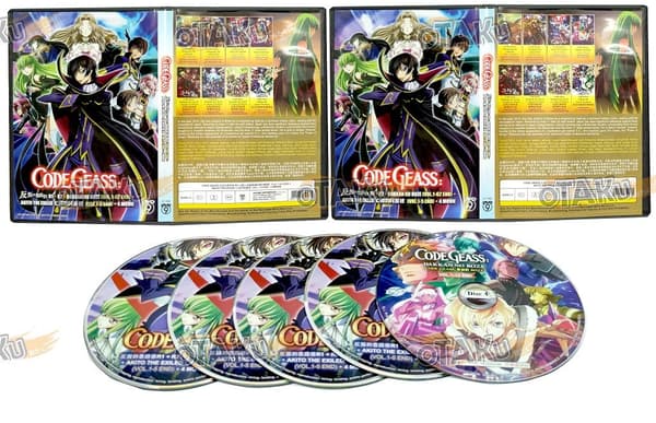 CODE GEASS R1 + R2 + DAKKAN NO ROZE + AKITO THE EXILED - DVD (1-67 episoder + 4 filmer)