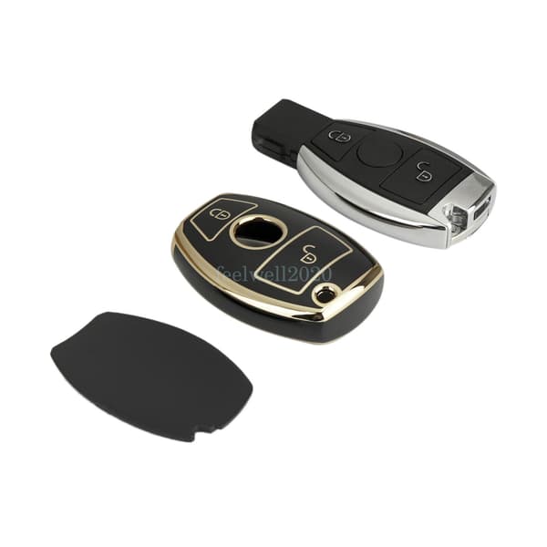 2 Button For Mercedes-Benz A B C E Class CLA CLS ML GLA GLK Key Case Cover Fob