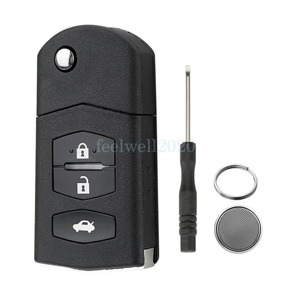3 Button Flip Key Case for Mazda 2 3 5 6 RX-8 MX-5 Remote Fob Shell Replacement