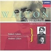 Bournemouth Symphony Orchestra : Walton Symphony No. 1 / Cello Concerto CD Pre-Owned