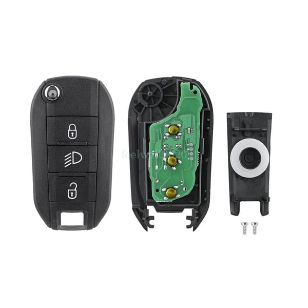 3 Button Remote Key Fob for Citroen C3 Dispatch C4 Cactus Berlingo 2017 - 2019