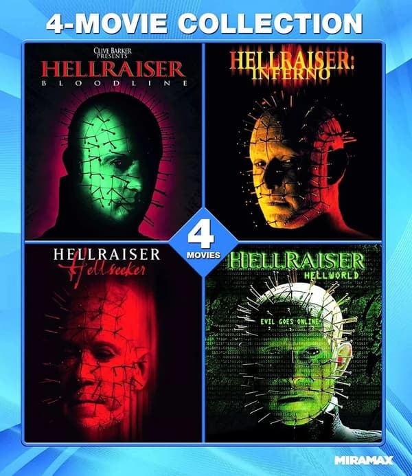 Hellraiser: Bloodline / Inferno / Hellseeker / Hellworld – Regionsfri Blu-ray