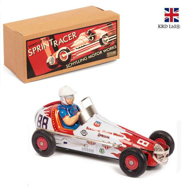 Sprint Racing Car Clockwork Toy Kids Gifts Metal Classic Vehicle Wind ...