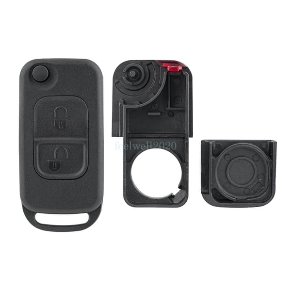Replacement 2 Button Flip Key Fob Case For Mercedes Benz A C E S SLK Class MB