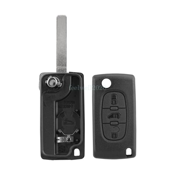 3 Van Centre Button Flip Key Fob Case VA2 / CE0536 For Citroen Berlingo Dispatch