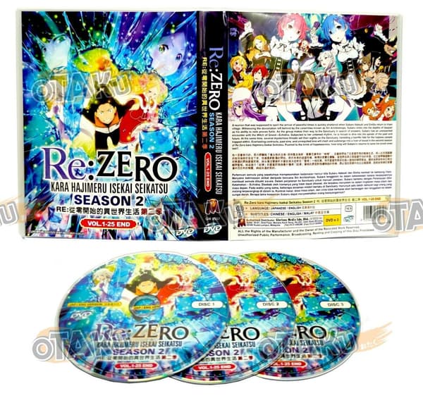 RE:ZERO KARA HAJIMERU ISEKAI SEIKATSU (SEA 2) DVD (25 EPS) ENG DUB