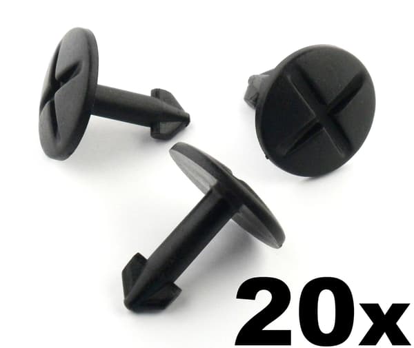 20x Audi Plastic Twist Bolt Clip Pin- Engine Undertray Splashshield Arch Lining