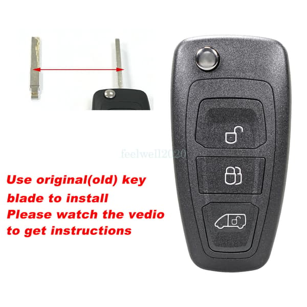 Repair 3B Flip Key Case For Ford Transit Custom Mk8 Remote 2013 - 2020 Set Tool