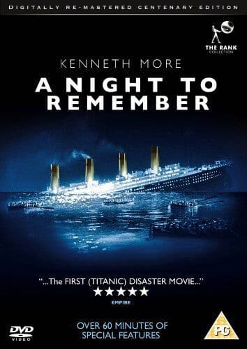 A Night to Remember DVD (2012) Kenneth More, ohjaus Roy Ward Baker