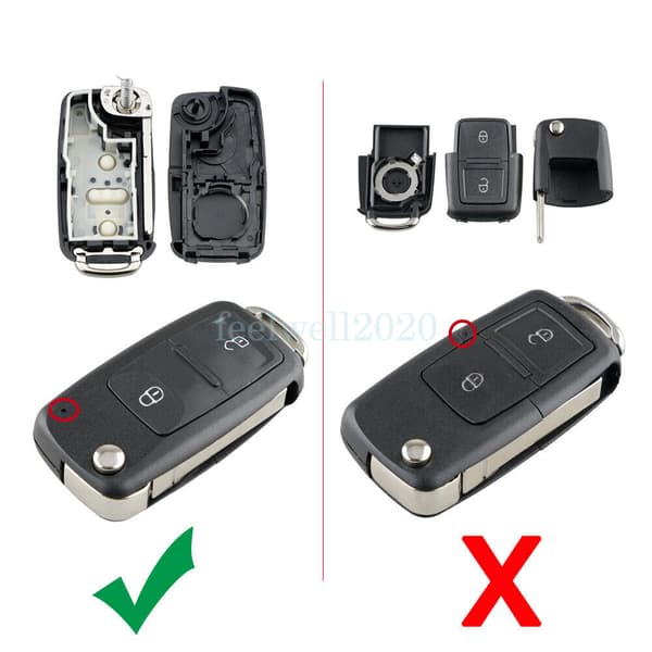 For VW Amarok 2010 2011 2012 - 2019 2020 2 Button Remote Flip Key Fob Shell Case