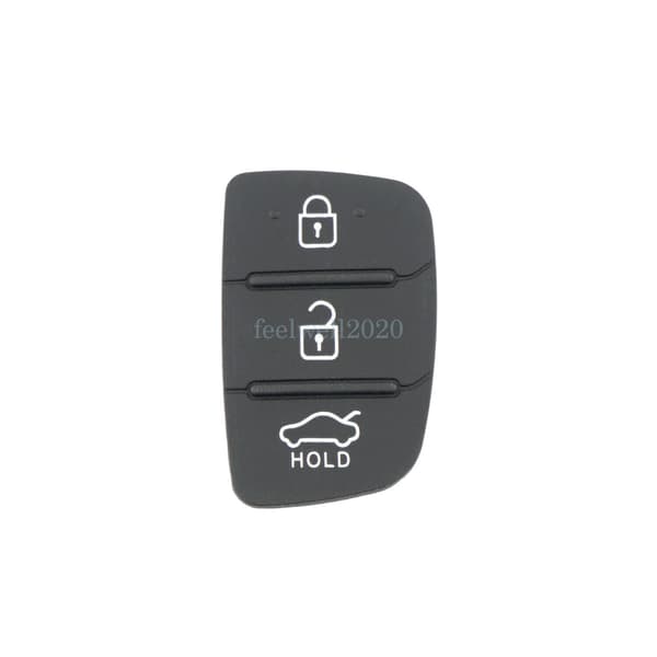 For Hyundai i10 i20 i30 i40 ix20 ix35 Replacement 3 Button Rubber Key Pad Insert