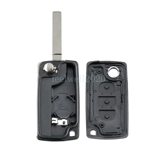 3 Button Remote Flip Key Case Shell Fob VA2 For Citroen C2 C3 C4 C5 C6 Picasso