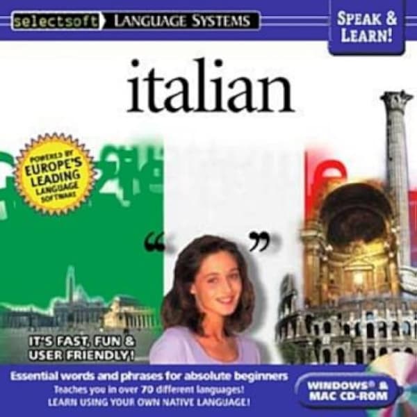 Windows 95 : Talk Now Learn Italian Win/MAC CD New VideoGames Pre-Owned