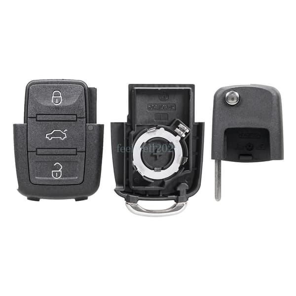 2PCS 3 Button Remote Key Fob Shell For VW Polo Beetle Bora Caddy Eos Golf Plus