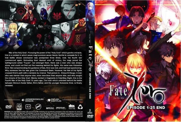 FATE ZERO - ANIME TV SERIES DVD BOX SET (1-25 EPS) (ENG DUB)