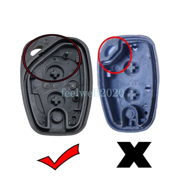 2 Button Key Fob Case Shell Replacement For Renault Trafic Vivaro Master Kangoo