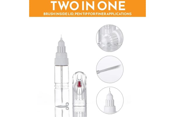 Touch Up Paint Brush + Needle For Mazda All Models Sparkling Silver Metallic 24E 20ML