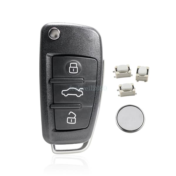 Replacement 3 Button Key Fob Shell Case For Audi A3 A4 A6 S3 S4 S6 TT Q7 QUATTRO