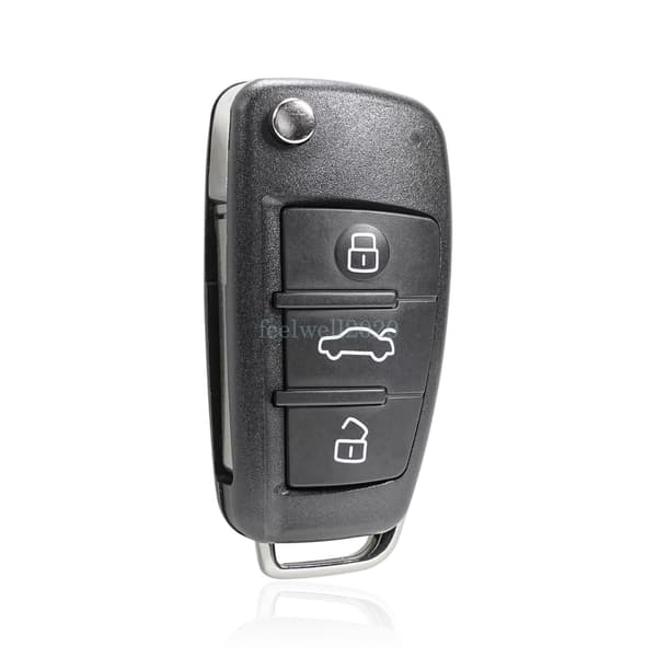 3 Button Flip Remote Key Fob Case Shell for Audi A3 S3 8V 2013-2017 Replacement