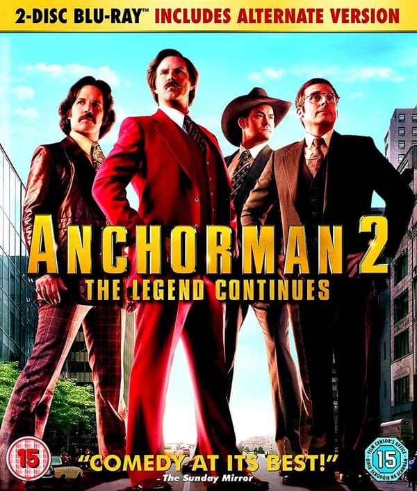 Anchorman 2 The Legend Continues (Includes Alternate Version) BluRay Brand New