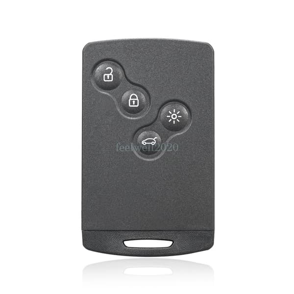 4 Button Key Card Case Shell Replacement For Renault Clio Laguna Megane Captur