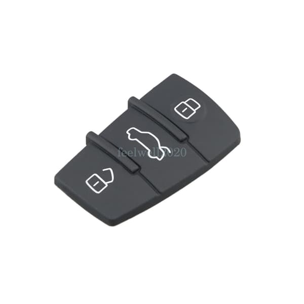 For Audi A3 A4 A6 A8 S3 S4 TT Q3 Q7 3Button Key Fob Case Shell Rubber Pad Insert