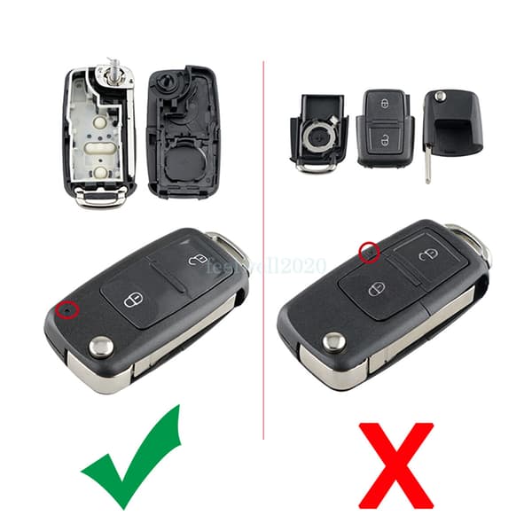 2 Button Flip Remote Key Fob Case Shell Blade For VW Transporter 2011 2012 2013