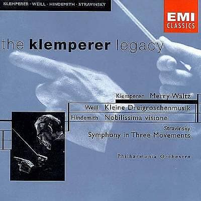 Otto Klemperer : Hindemith / Klemperer / Stravinsky / Wei CD Pre-Owned