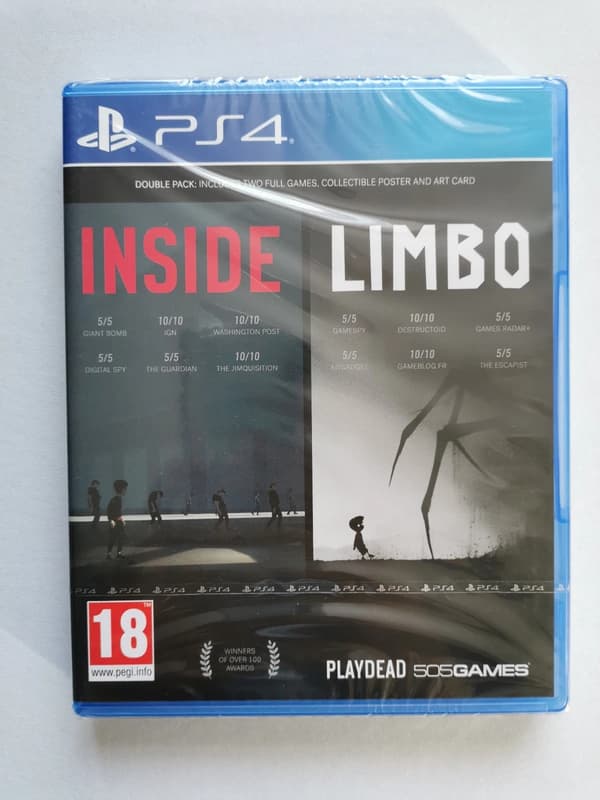 Inside + Limbo Double Pack PS4 Brand New
