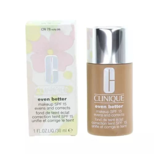 Clinique Even Better Foundation CN78 Nutty SPF15 Evens Corrects -