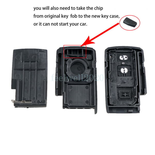Replacement 2 Button Key Case For Toyota Corolla Verso Prius Remote Fob Shell UK