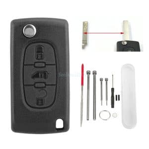 3 Button Flip Key Fob Case For Citroen Berlingo Dispatch van C4 GRAND PICASSO