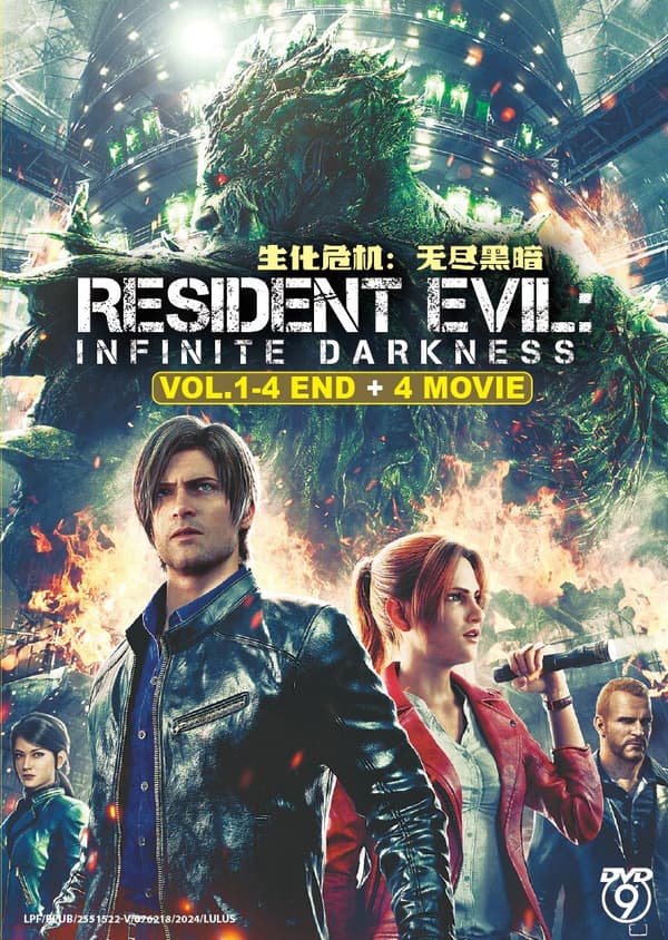 RESIDENT EVIL : INFINITE DARKNESS - DVD (1-4 EPS+4 MOVIE) ENG DUB,
