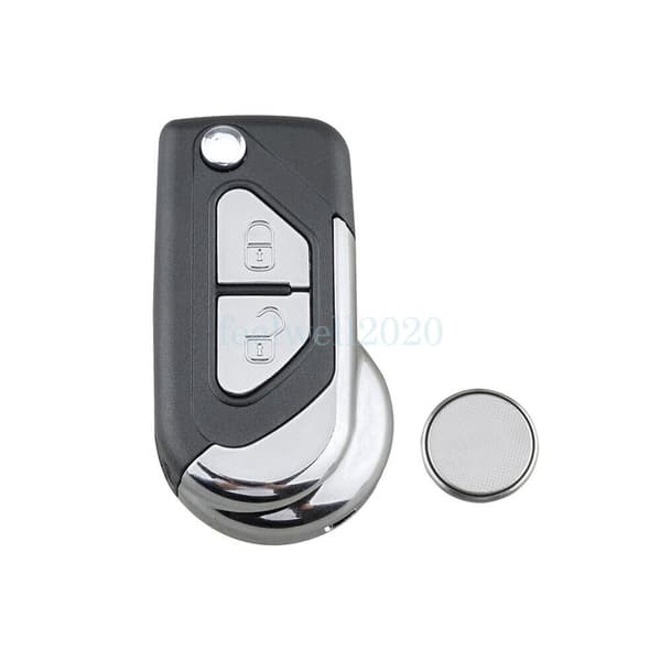 2 Button Flip Remote Key Fob Shell VA2 Blade For Citroen DS3 2009-2017 + Battery