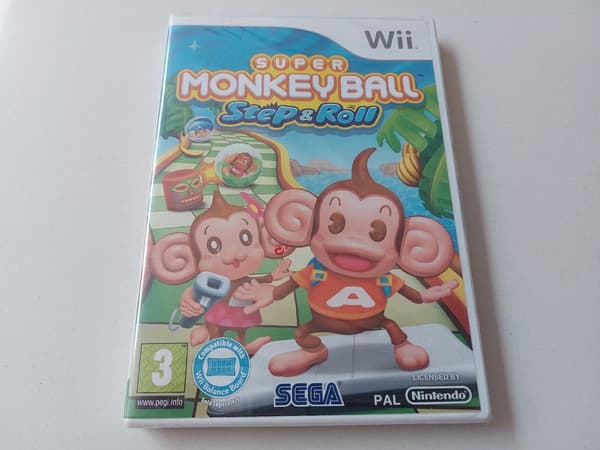SUPER MONKEY BALL STEP & ROLL NINTENDO WII GAME Brand New