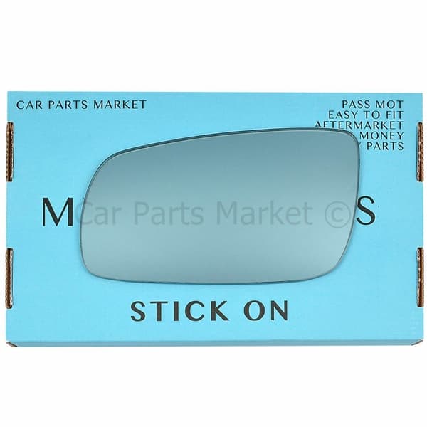 For Seat Leon 99-03 Left Passenger Side Flat Blue Wing Mirror Glass