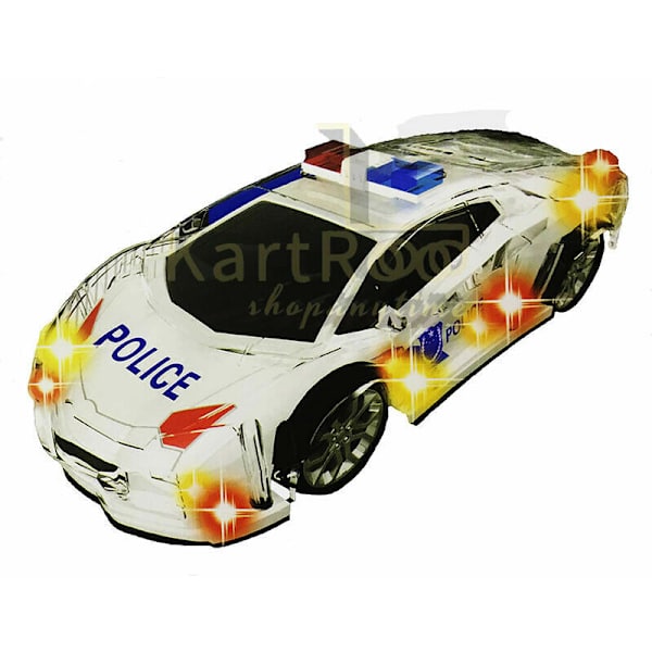 LED Flashing Lights Music Battery Operated Electric Super Patrol Racing ...