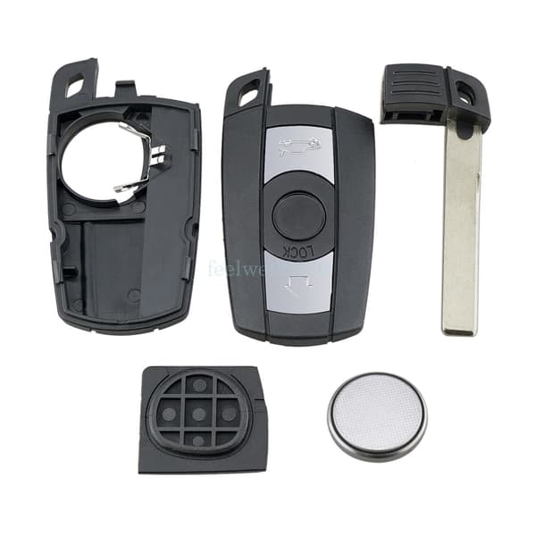 Car Key Fob Case + Battery For BMW X1 X5 X6 E84 E70 E71 2008 2009 2010 2011 2012