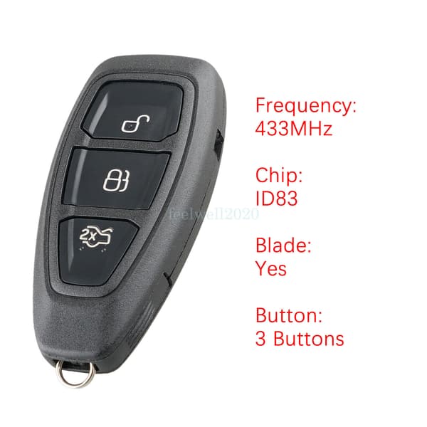 For Ford B-Max C-Max S-Max 2010 2011 2012 2013 2014 2015 Remote Key Fob 433MHz