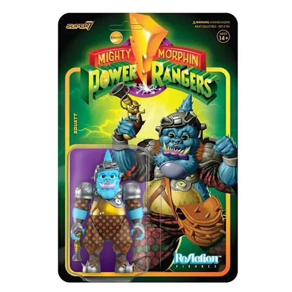 Super7 Mighty Morphin Power Rangers Squatt 375 ReAction Figure Brand ...