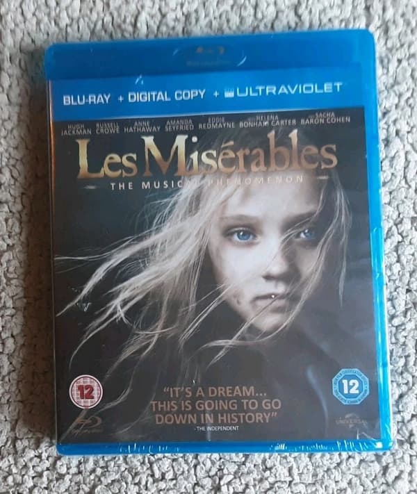 Les Miserables Blu Ray DVD Brand New