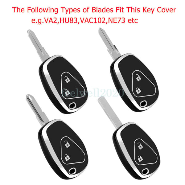 2 Button Car Remote Key Shell Cover For Renault Trafic Kangoo Clio Master Twingo